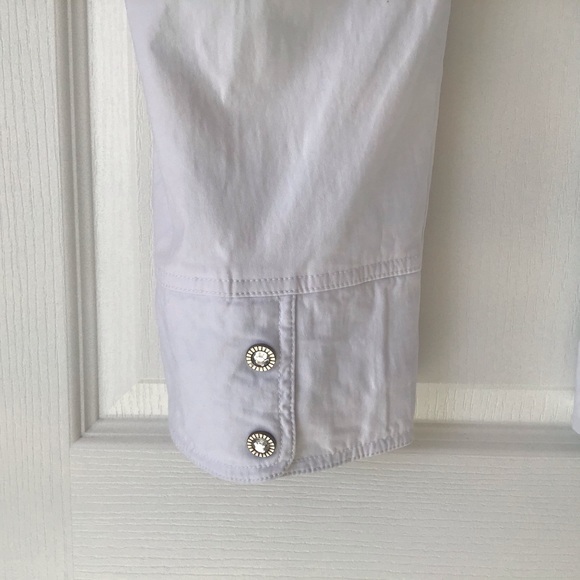 Simon Chang White Pull-On Capri Pants, Size 10 - Picture 7 of 15